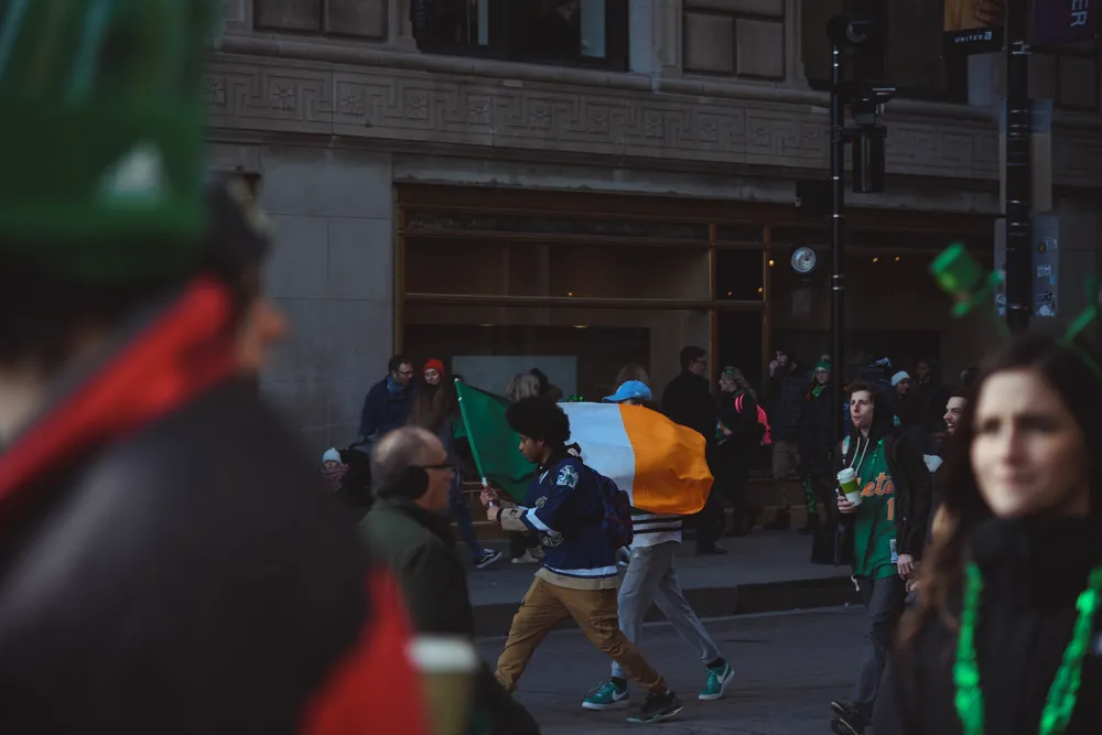 The streets of Rome after Italy-Ireland rugby game
