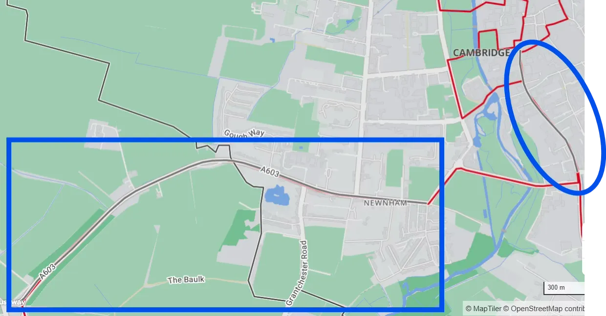 map showing Trial Towing Zone areas