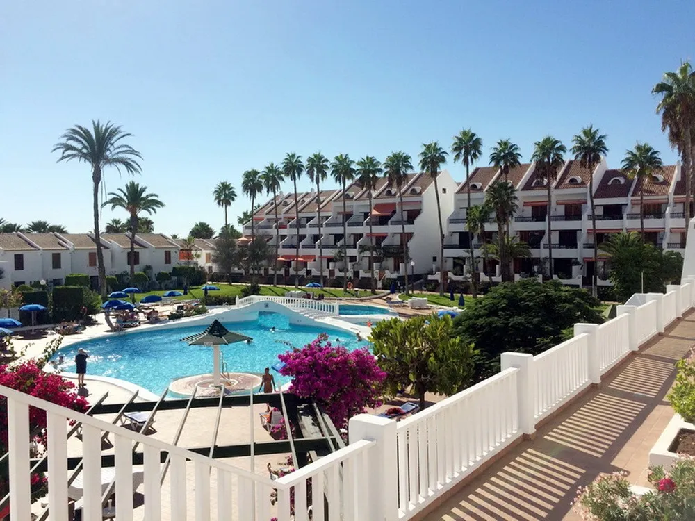 complex of houses with community swimming pool