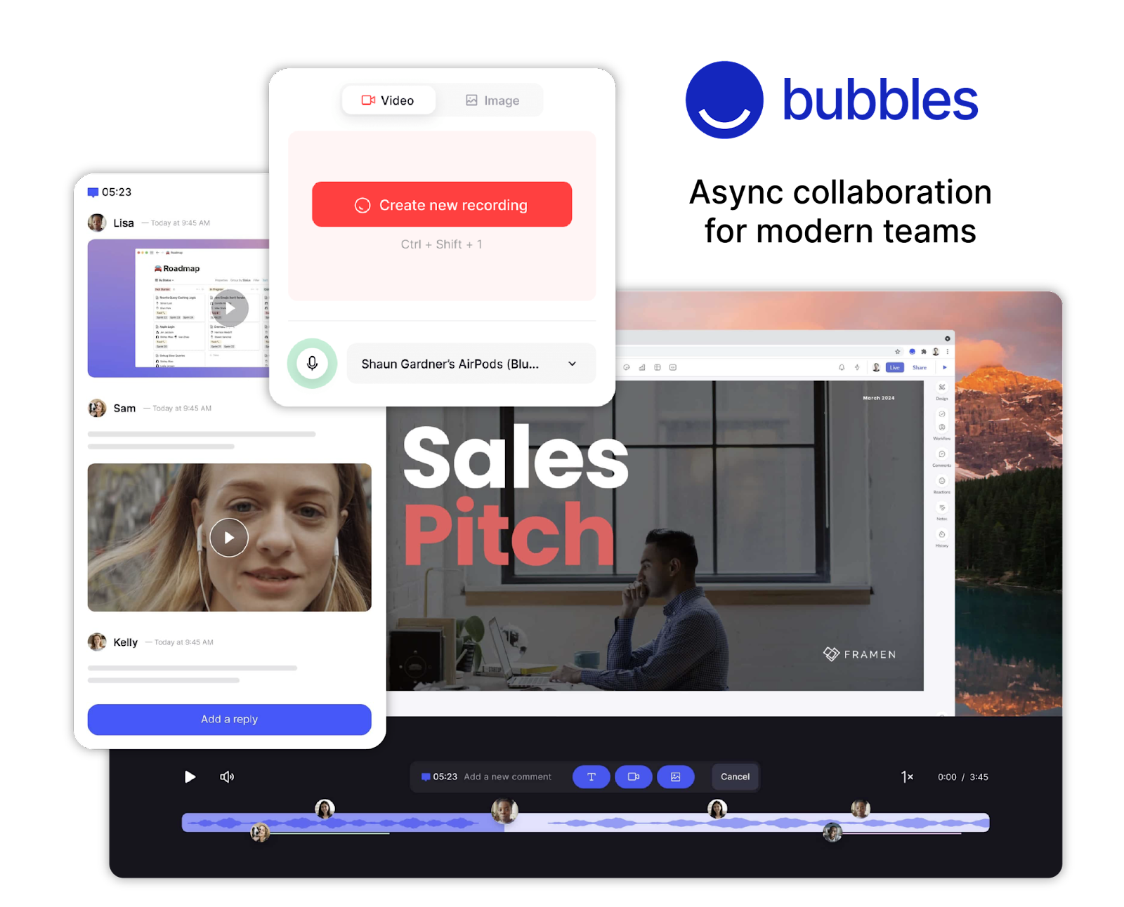 bubbles est un outil de collaboration asynchrone pour les équipes modernes