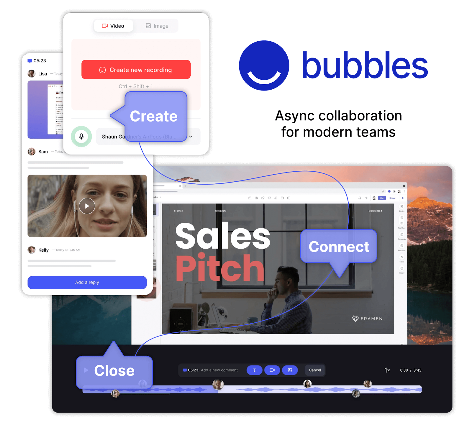 bubbles es una herramienta de colaboración asíncrona para equipos modernos