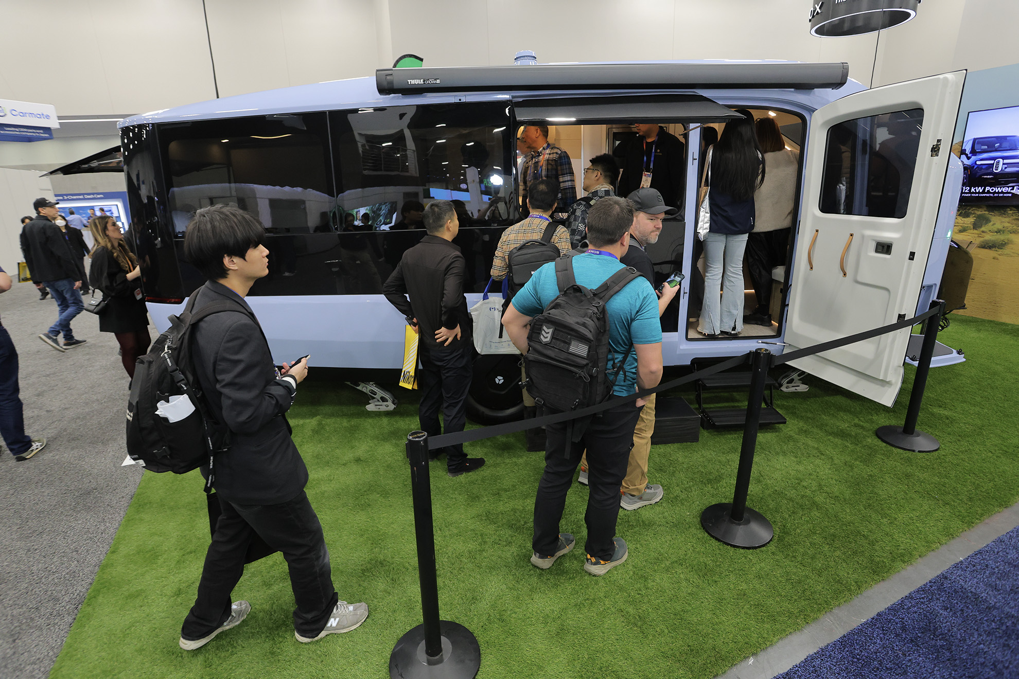 Pebble Flow electric smart camper trailer with modern design and tech features