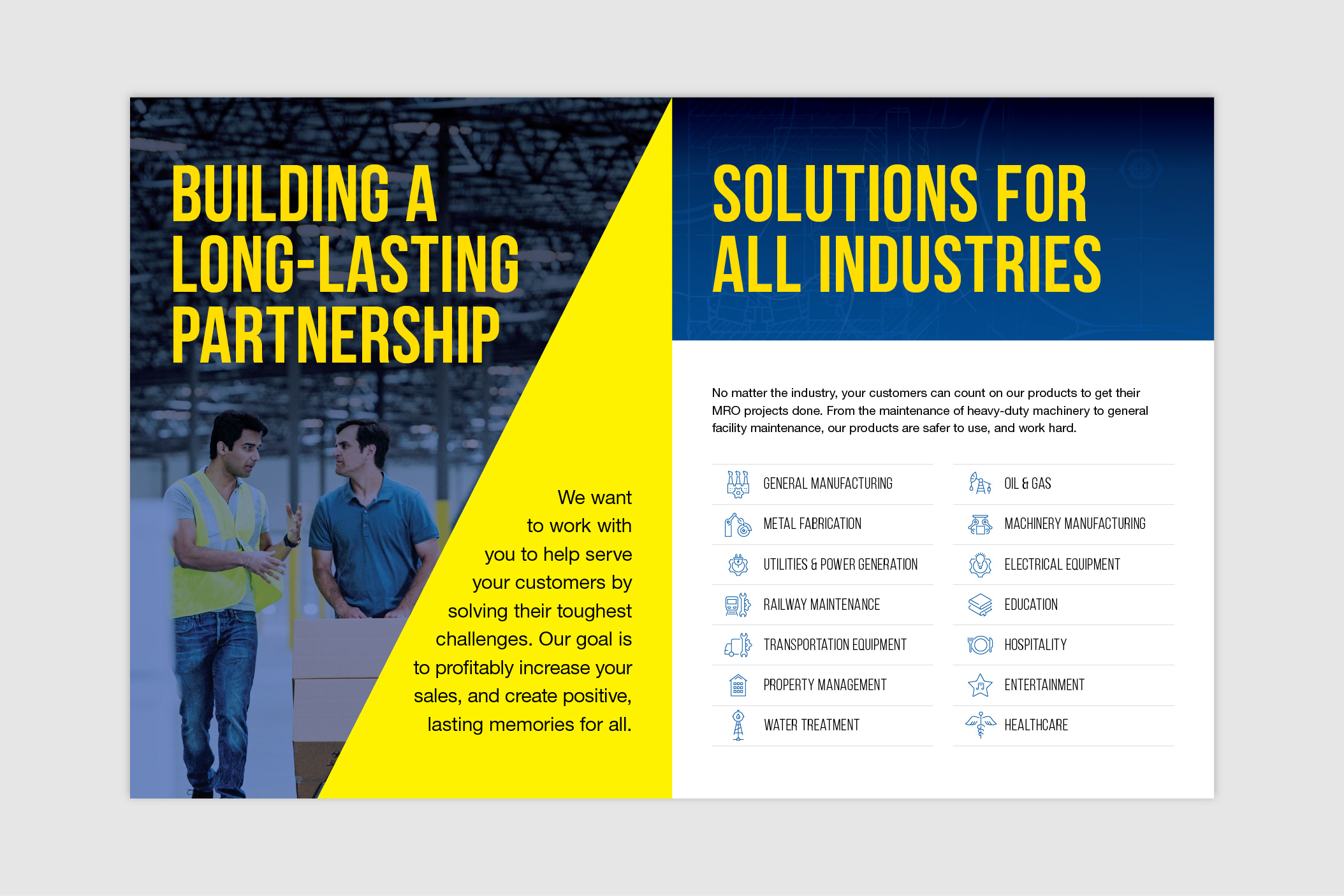 Screenshot of a WD-40 Company Industrial Capabilities Brochure page layout