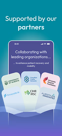 Supported by our partners. BE-FIT app screenshot.