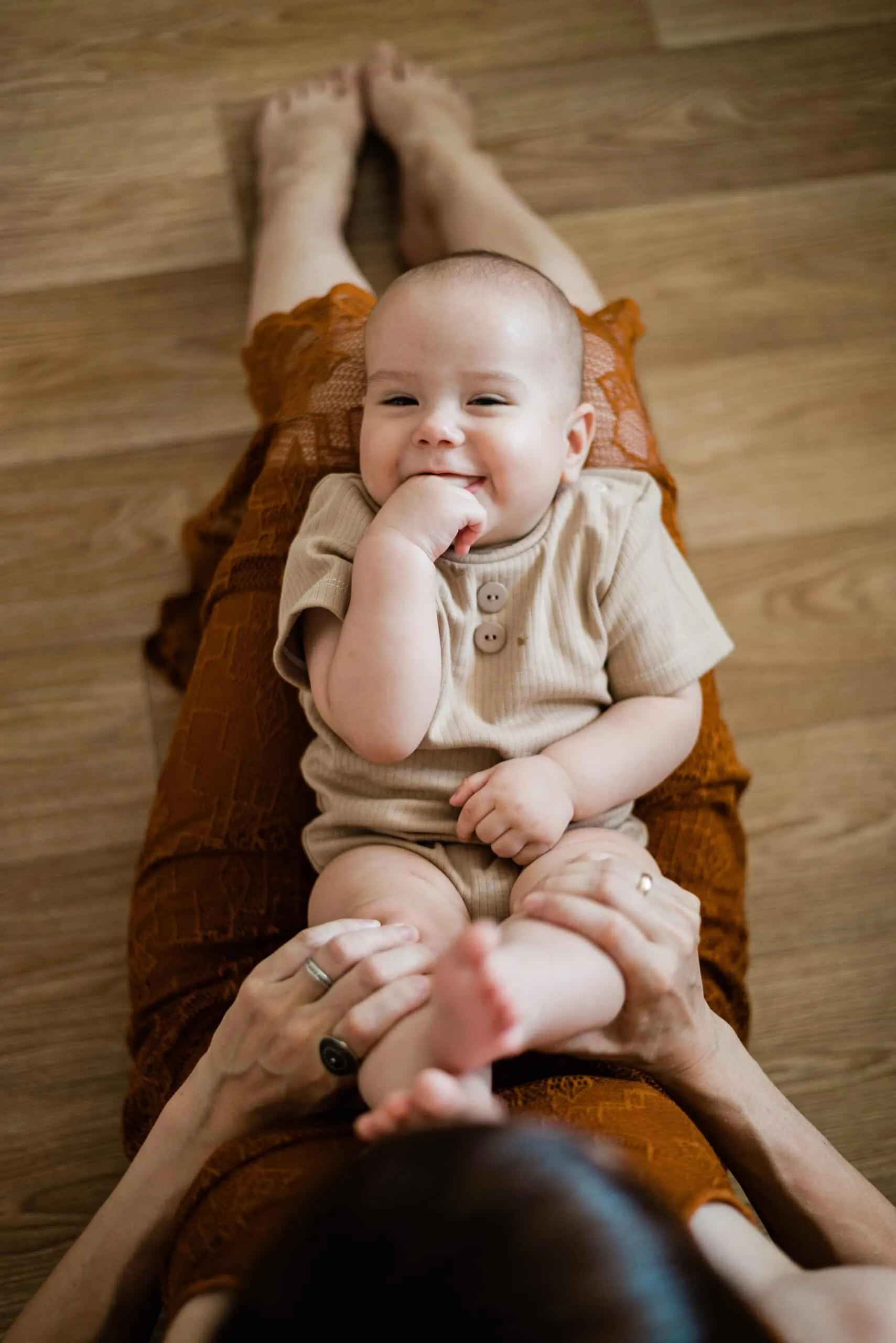 image of volunteer teaching children