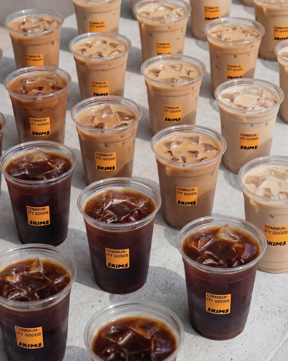 Skims community goods collab iced coffee cups