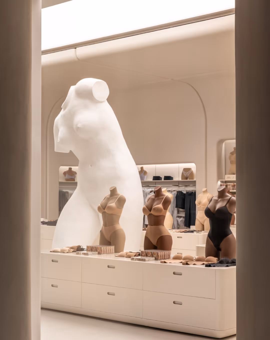 Skims flagship store interior minimalist