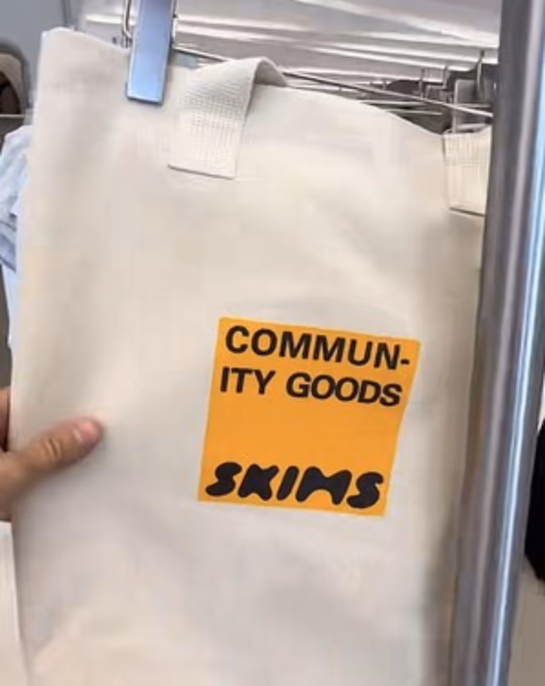 Skims community goods collab tote bag
