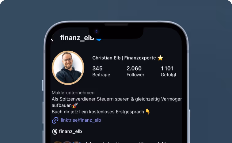 Bild von einem Handy mit Instagram drauf