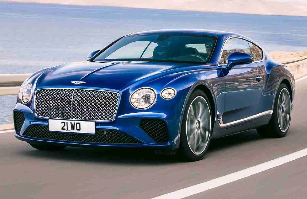 Een stijlvolle Bentley Continental die klaar staat voor verkoop.