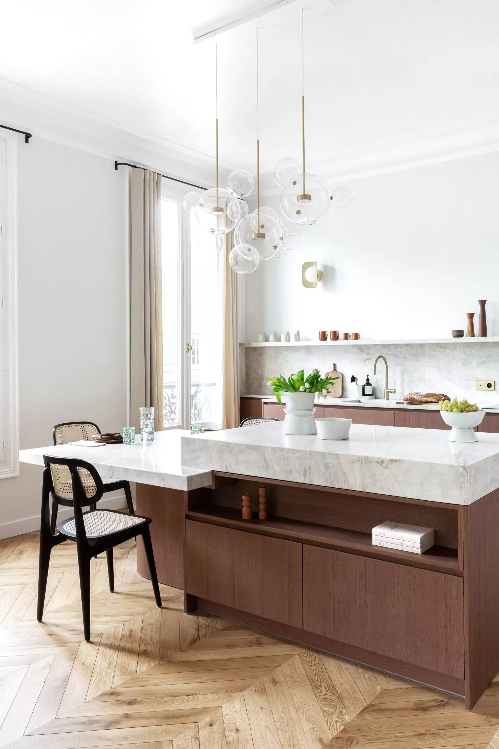 Aménagement intérieur – Salle à manger ouverte sur le salon – Projet Malesherbes CTEG