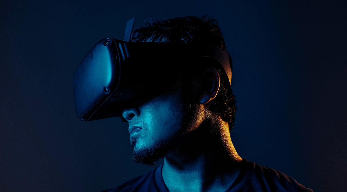 man on a vr