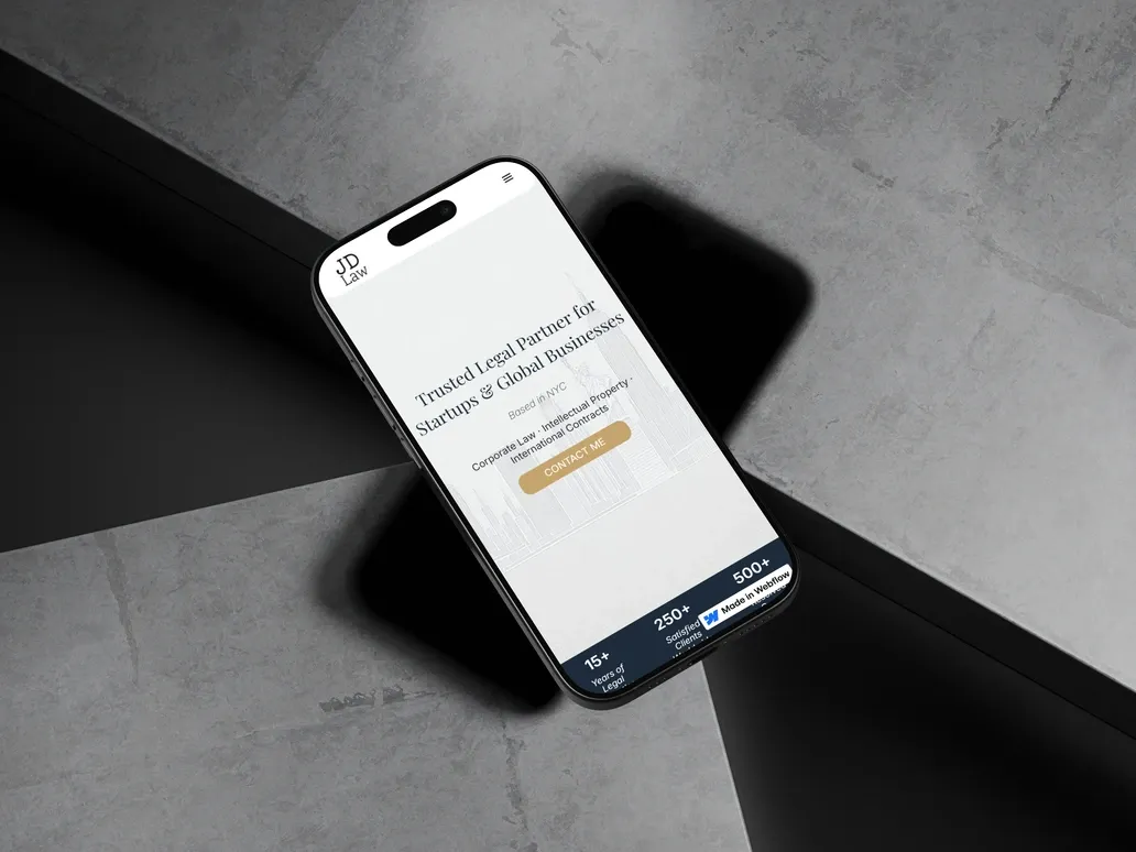 Responsive Webflow website for a law firm