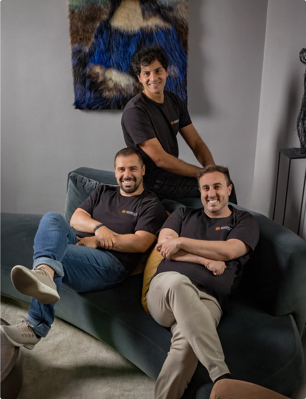 A photo of Exein Team:
- Gianni Cuozzo (Chief Executive Officer)
- Giovanni Alberto Falcione (Chief Technology Officer)
- Gerardo Gagliardo (Chief Financial Officer)