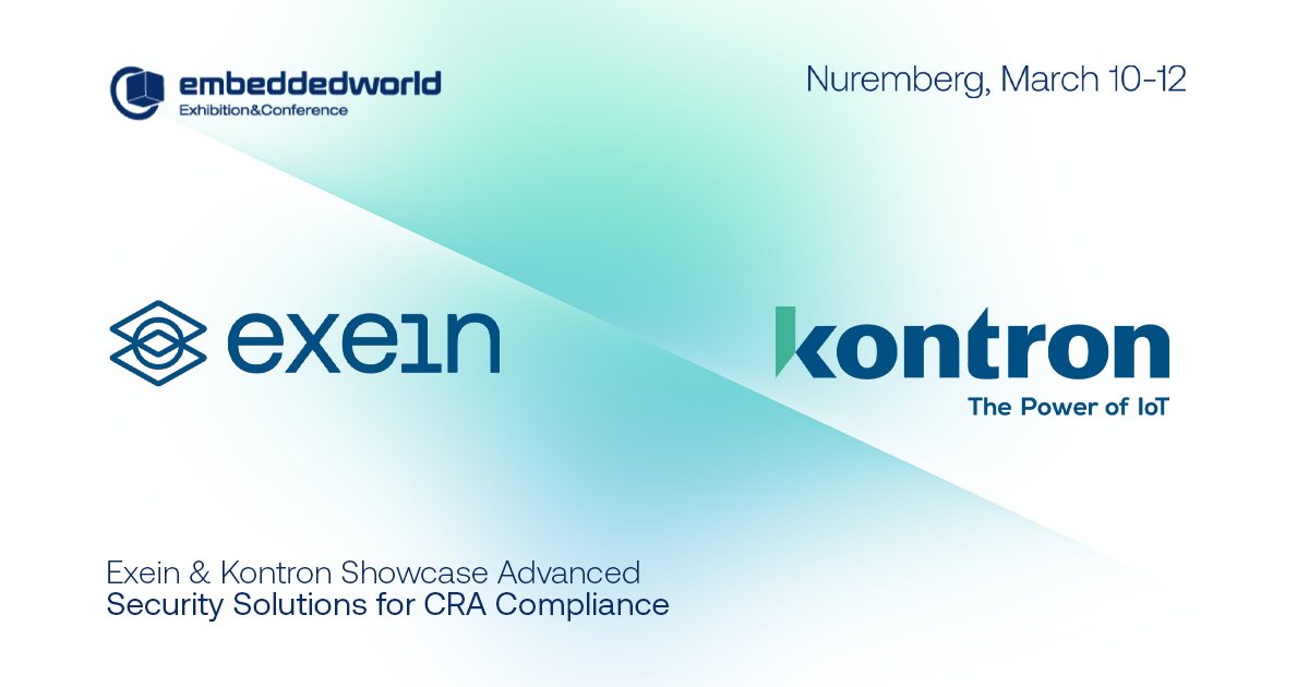 Exein Kontron partnership at Embedded World for CRA Compliance