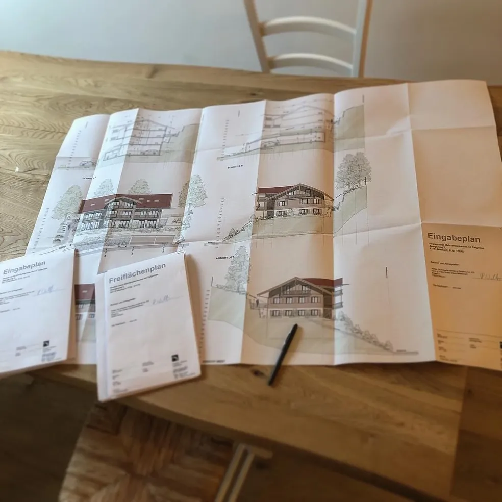 Bauplan eines Immobilienprojektes