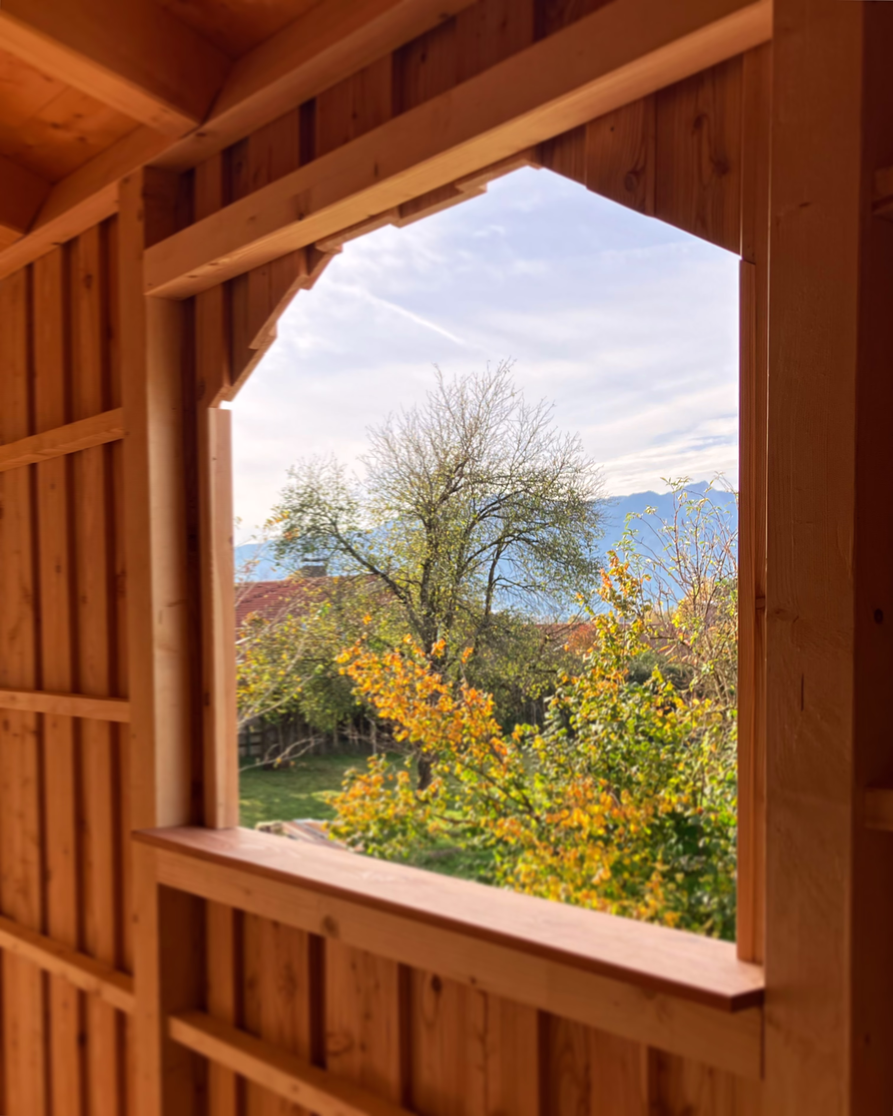 Sommerlicher Ausblick aus dem ersten Stock