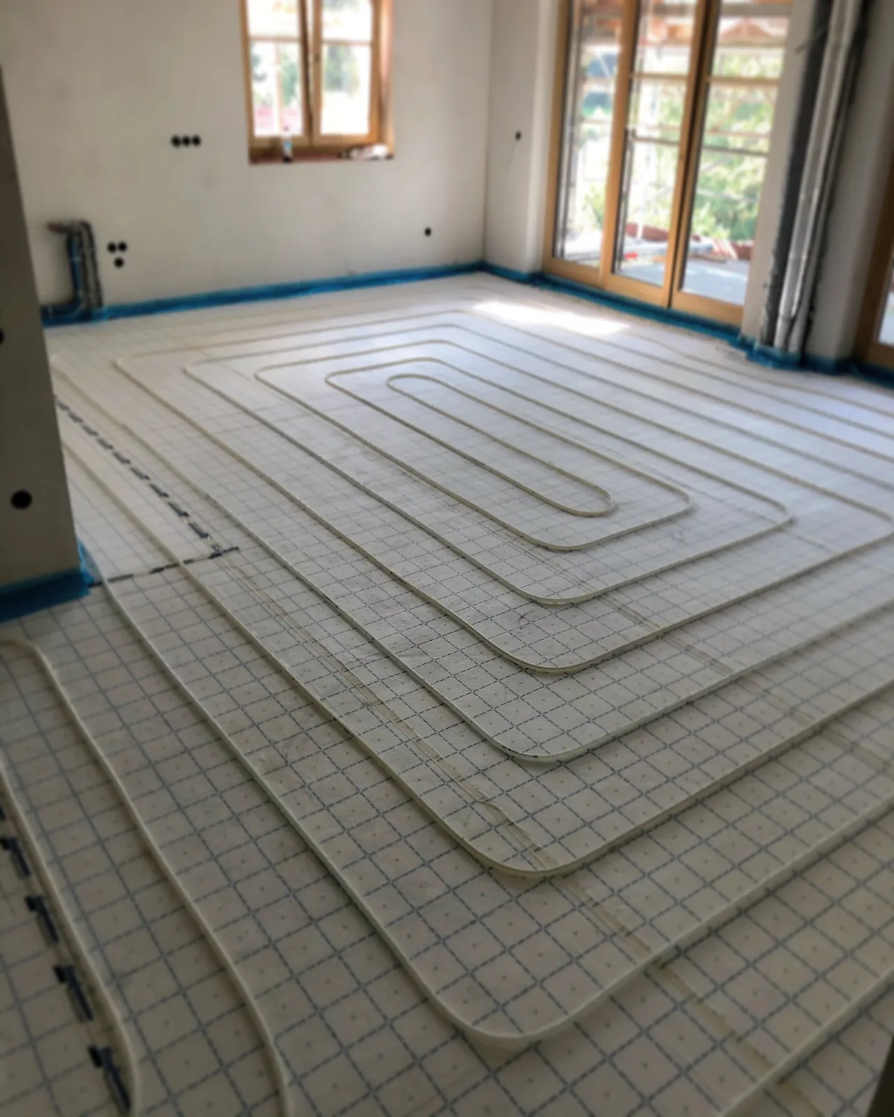 Bild der Fußbodenheizung eines Zimmers