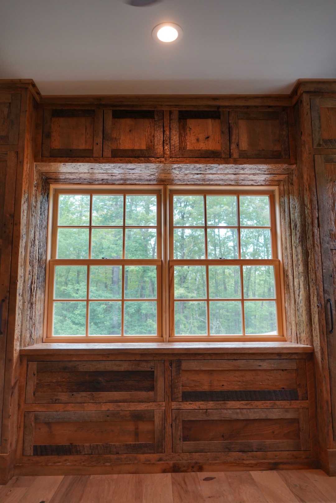 Project detail: Focusing on the window portion of the reclaimed built in. 