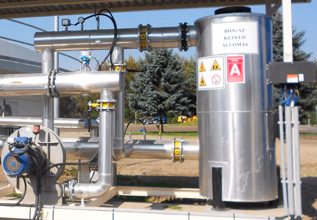 Bioginwa and Infawerm technology installed at a biogas plant