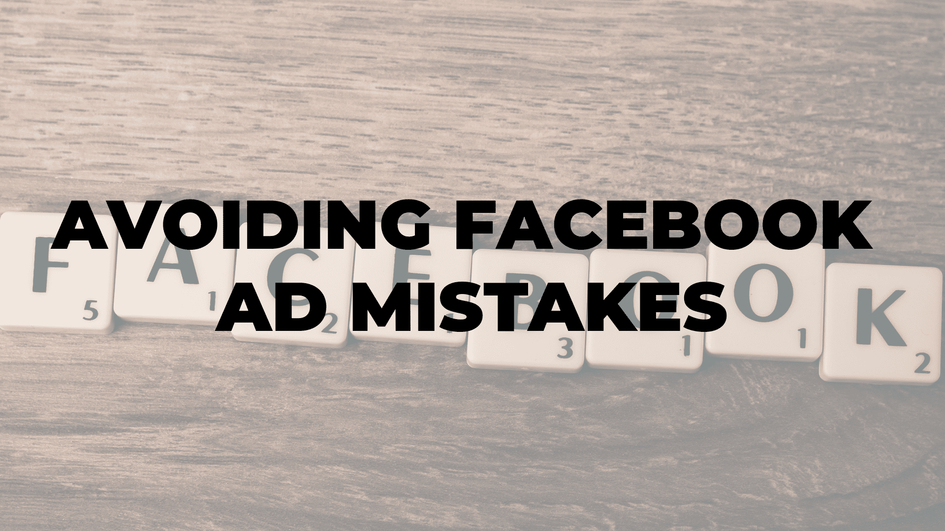 Avoiding Facebook Ad Mistakes