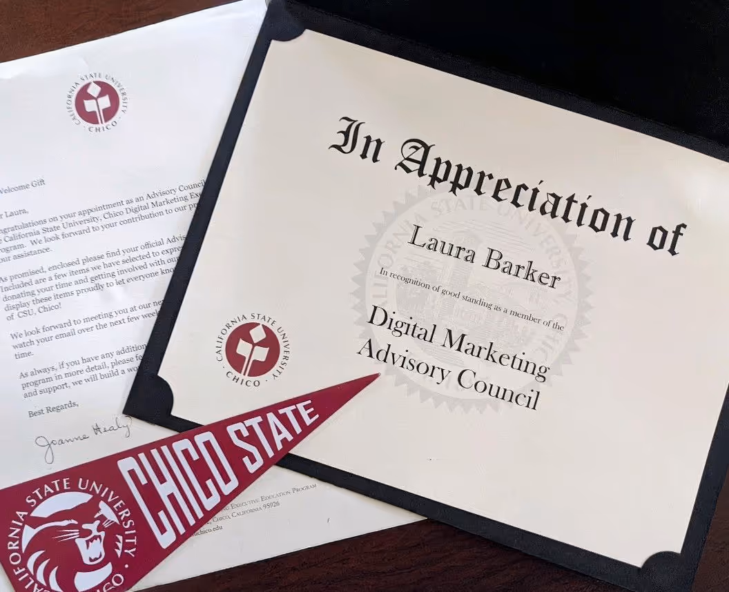 Laura Barker, Digital Marketing Advisory Council for California State University, Chico