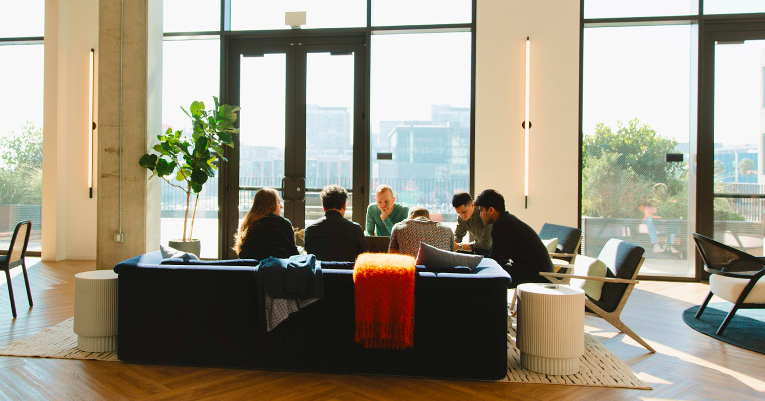 Whirl team collaborating in the office