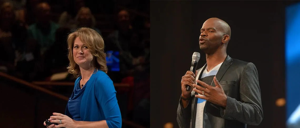 Backstage with Michael Jr. and Sheila Heen