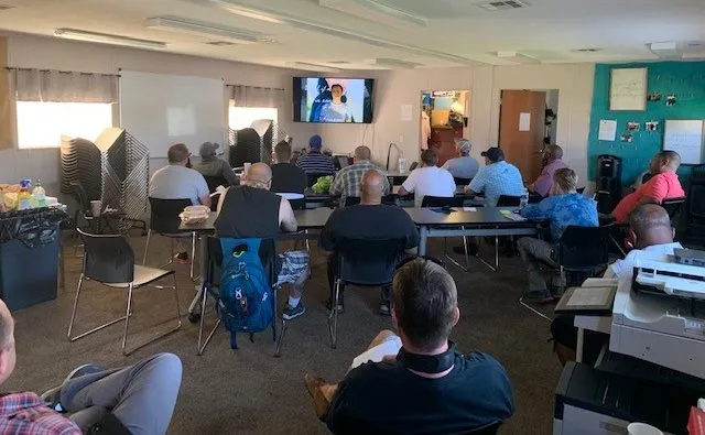 Men of Valor guests watching GLS20