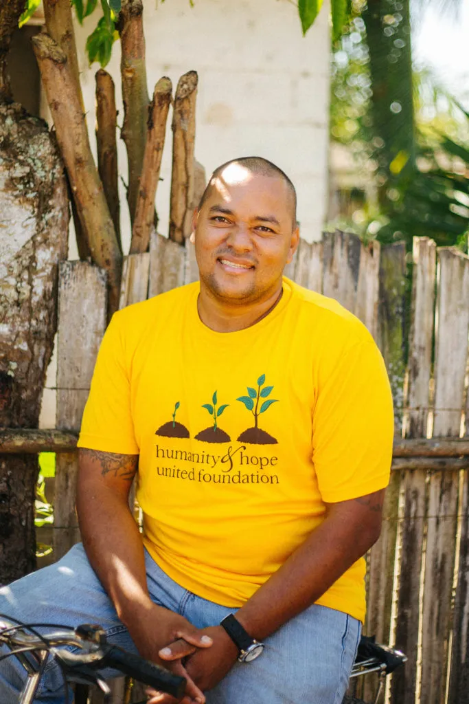 Darwin Suazo smiling to camera