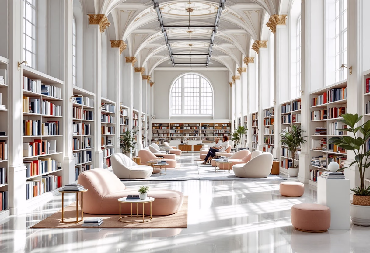 [background image] image of librarystyle setting (for a bookstore)