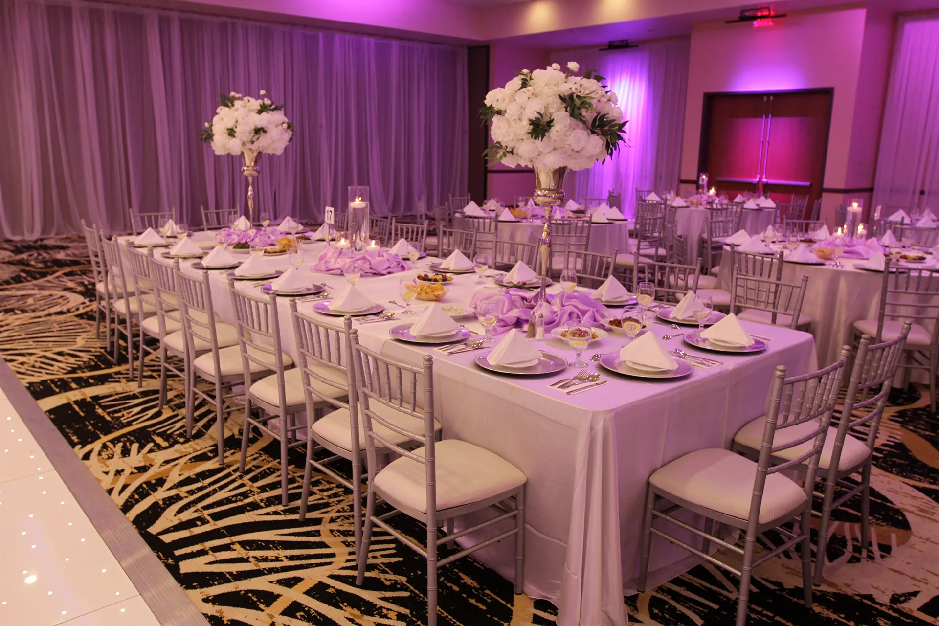 Decorated Family Table in Venue Ballroom