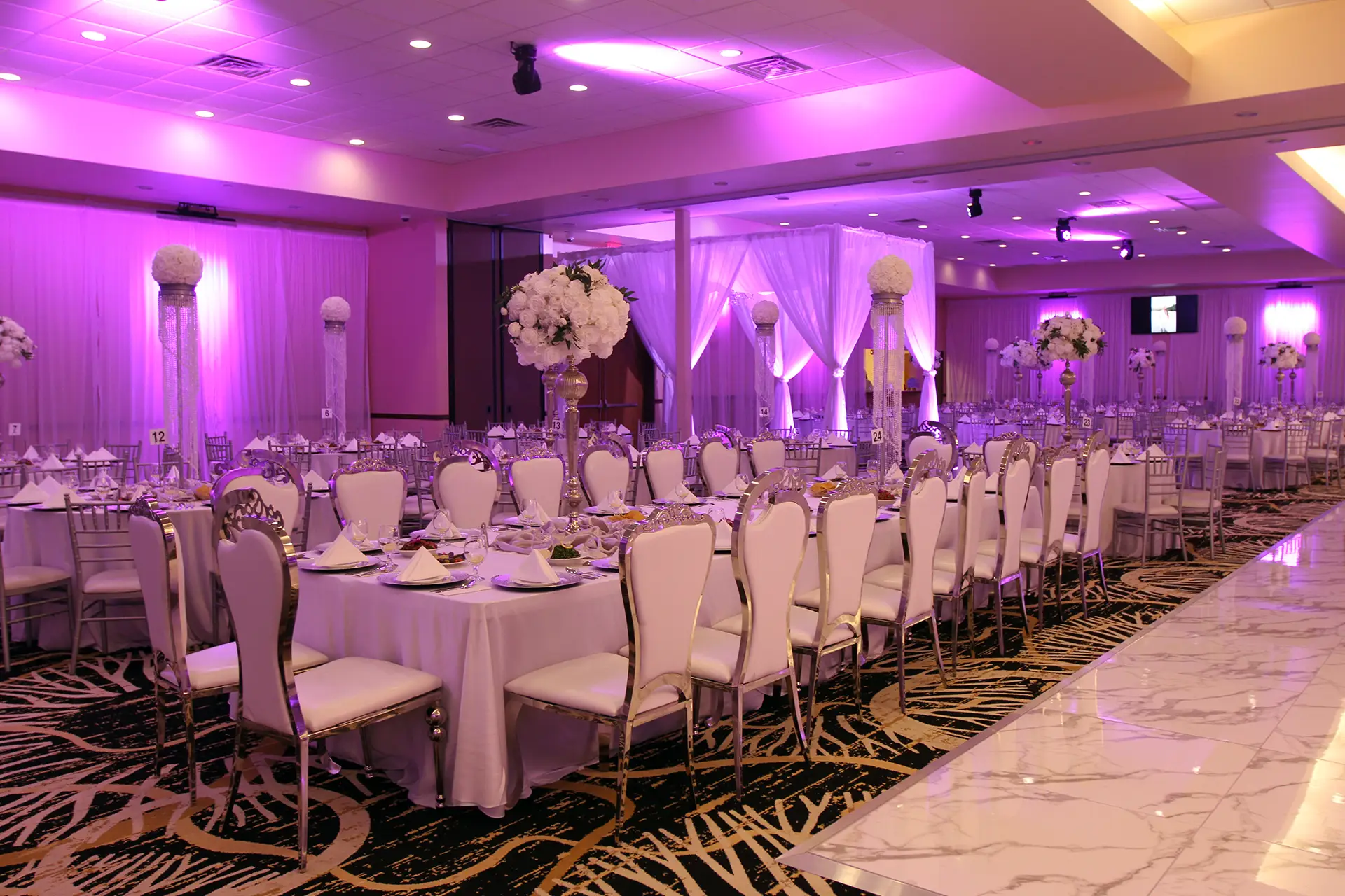 Decorated Family Table in Venue Ballroom