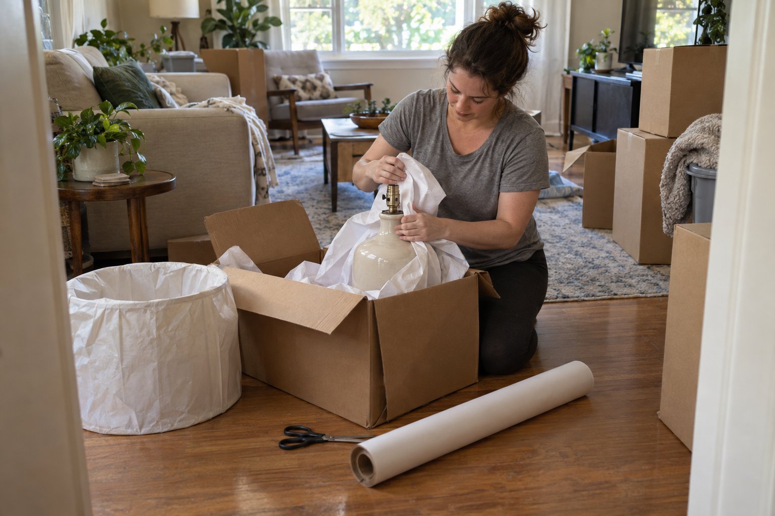 How to Pack Lamps and Light Fixtures for Moving Without Cracking a Bulb or Bending a Shade