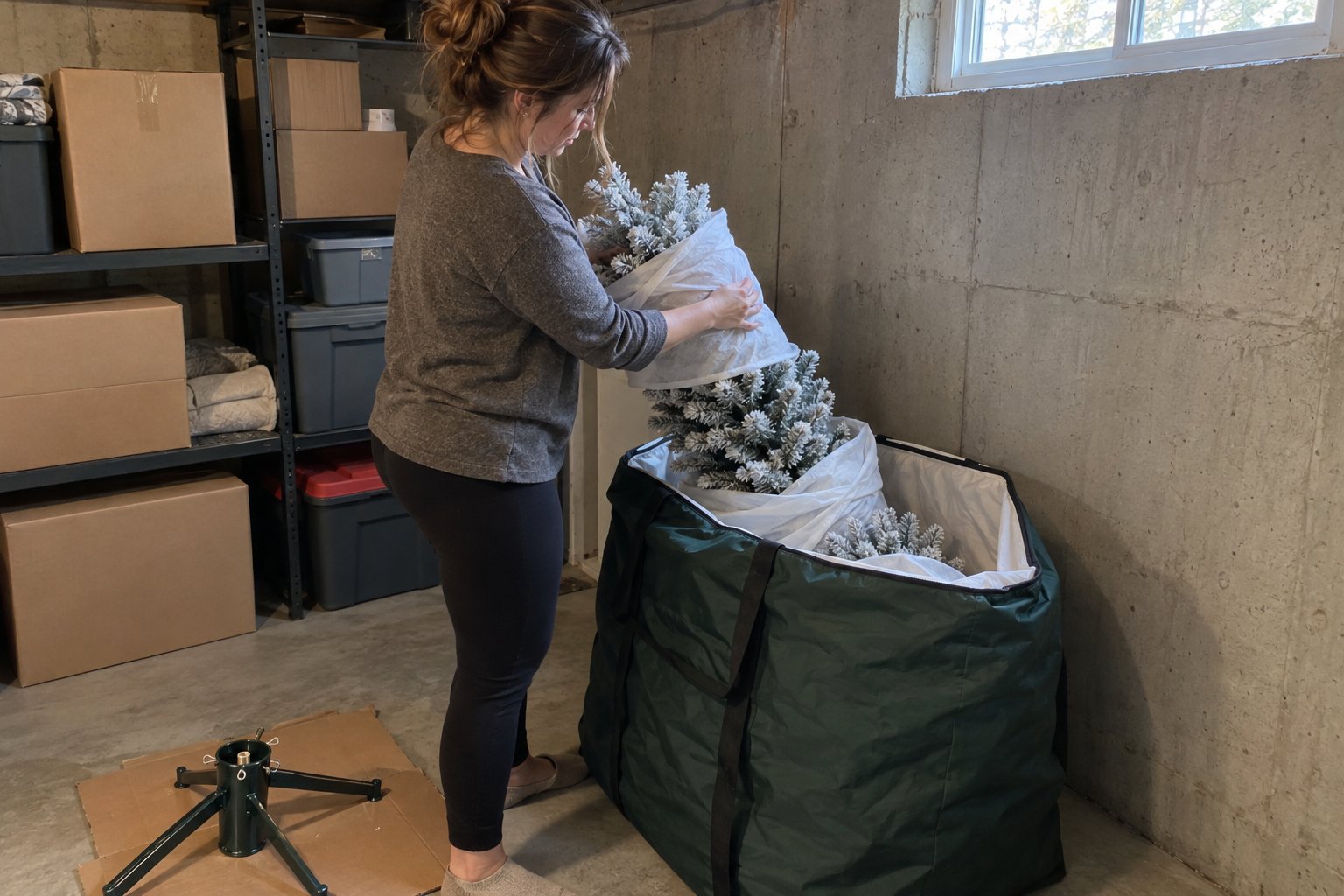 How to Store a Flocked Christmas Tree Between Moves and Seasons