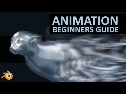 A motion blur of what appears to be a chrome panther. The text reads, "Animation: Beginners Guide"