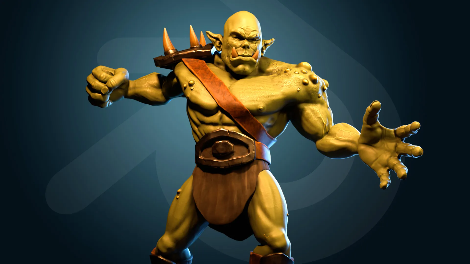A 3d sculpted ogre character created using blender.