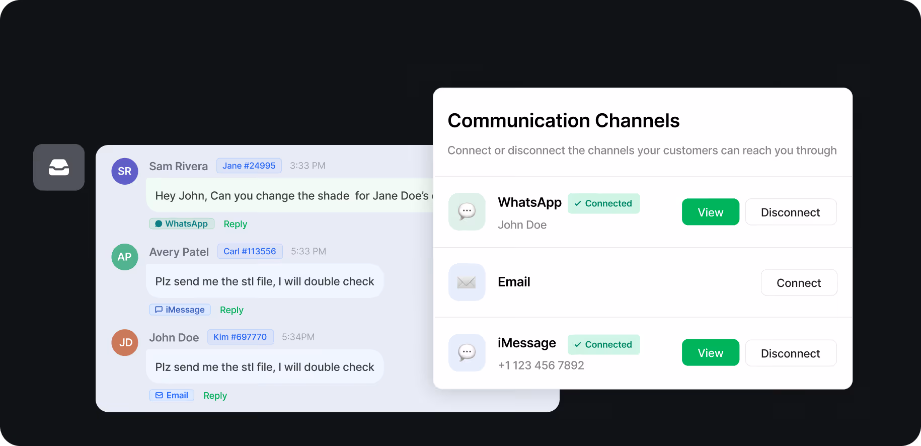 what comm does, connects all channels to one place