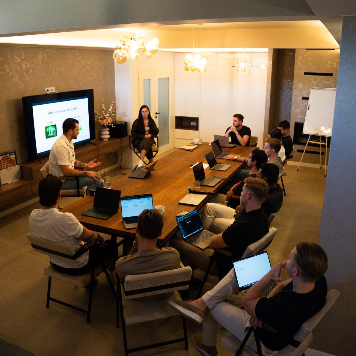 A female founder speaking on the stage.
