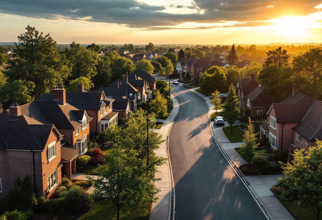 [background image] image of suburban neighborhood