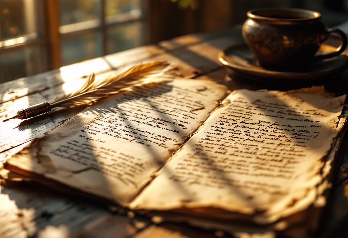 image of typed manuscript pages for an author & writer