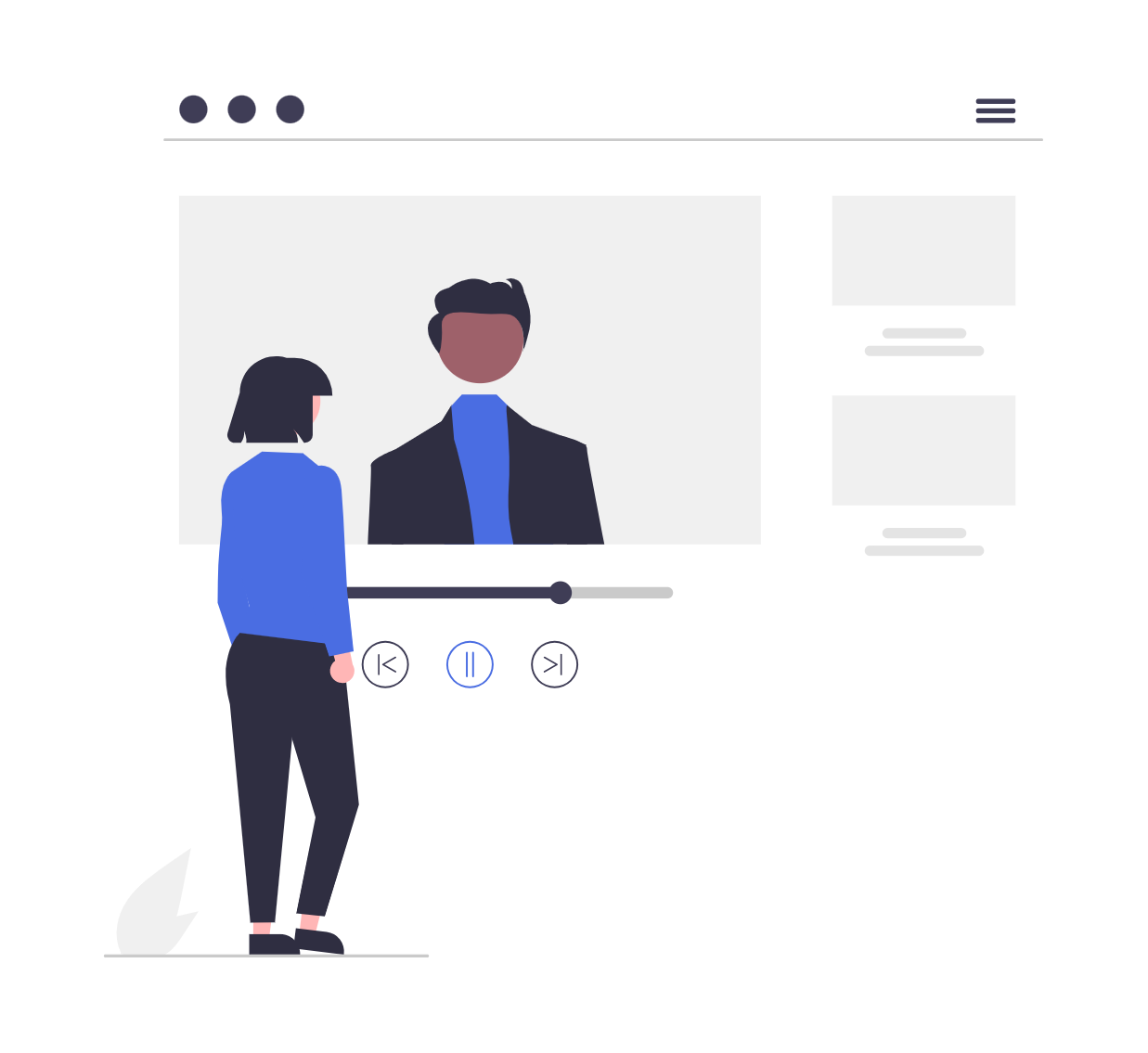 Illustration representing focused security training with real-world scenarios and behavior-based learning approach