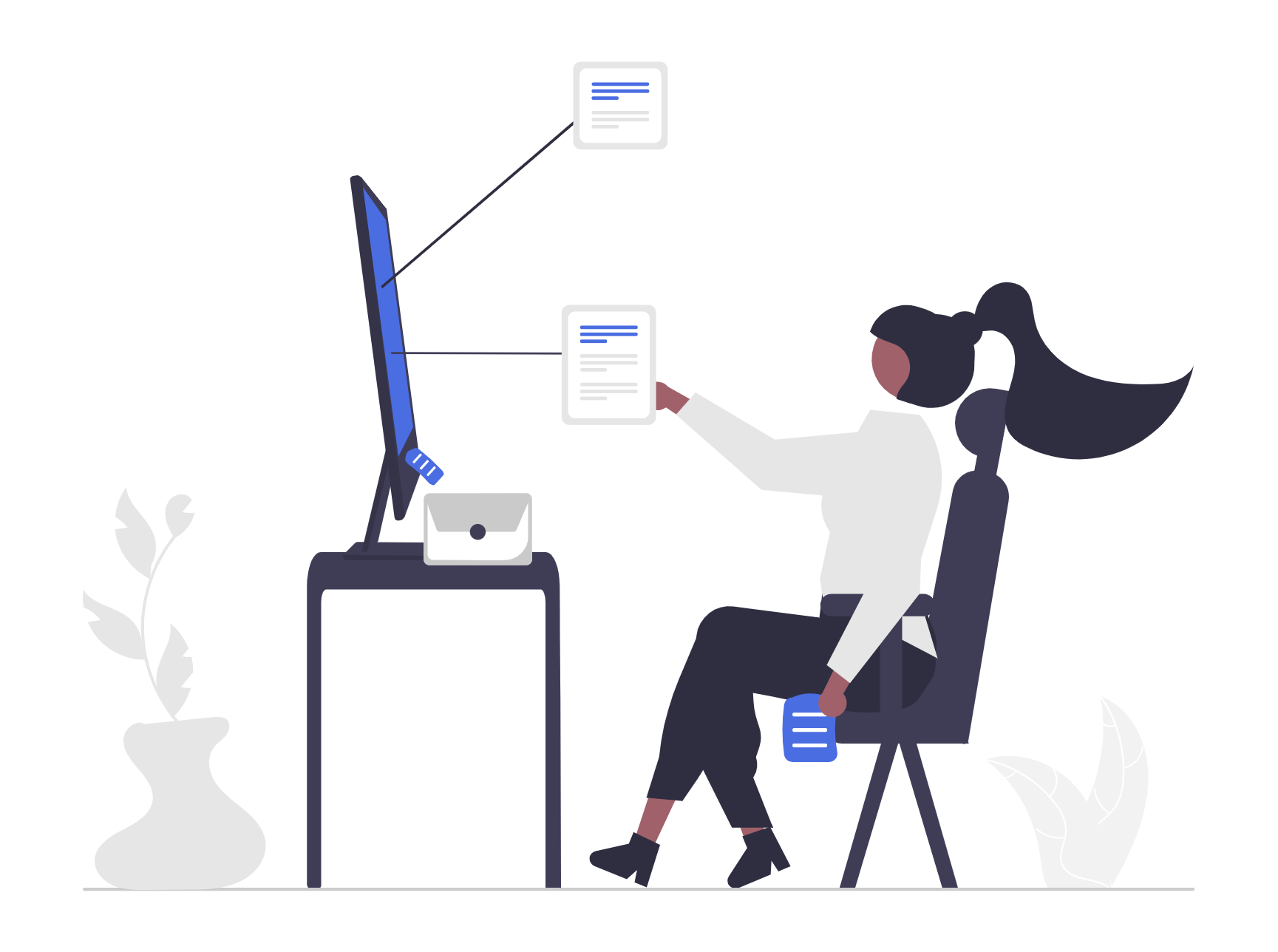 Illustration representing processes to keep data safe and your business resilient
