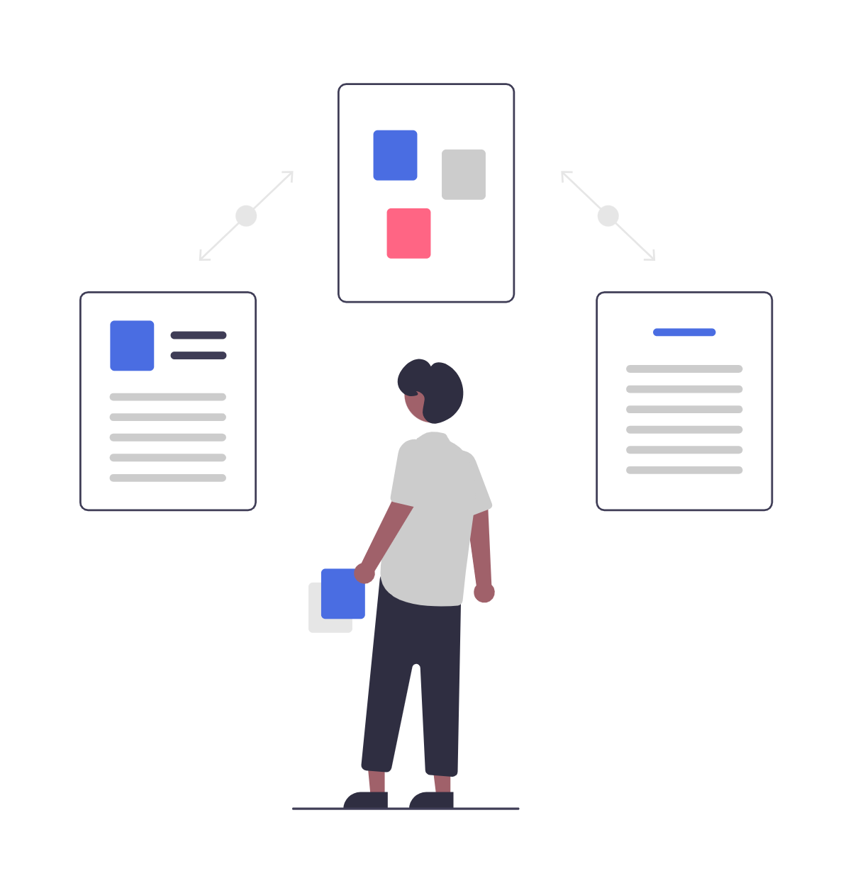 Illustration representing incident response plan builder with pre-built playbooks and customizable security checklists