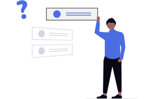 Illustration of a person being sent expert guidance or advice.