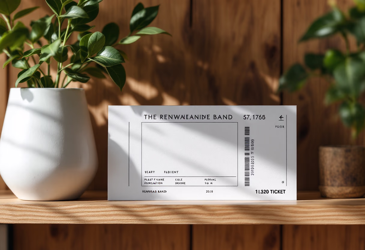 image of event tickets (for a musician & band)