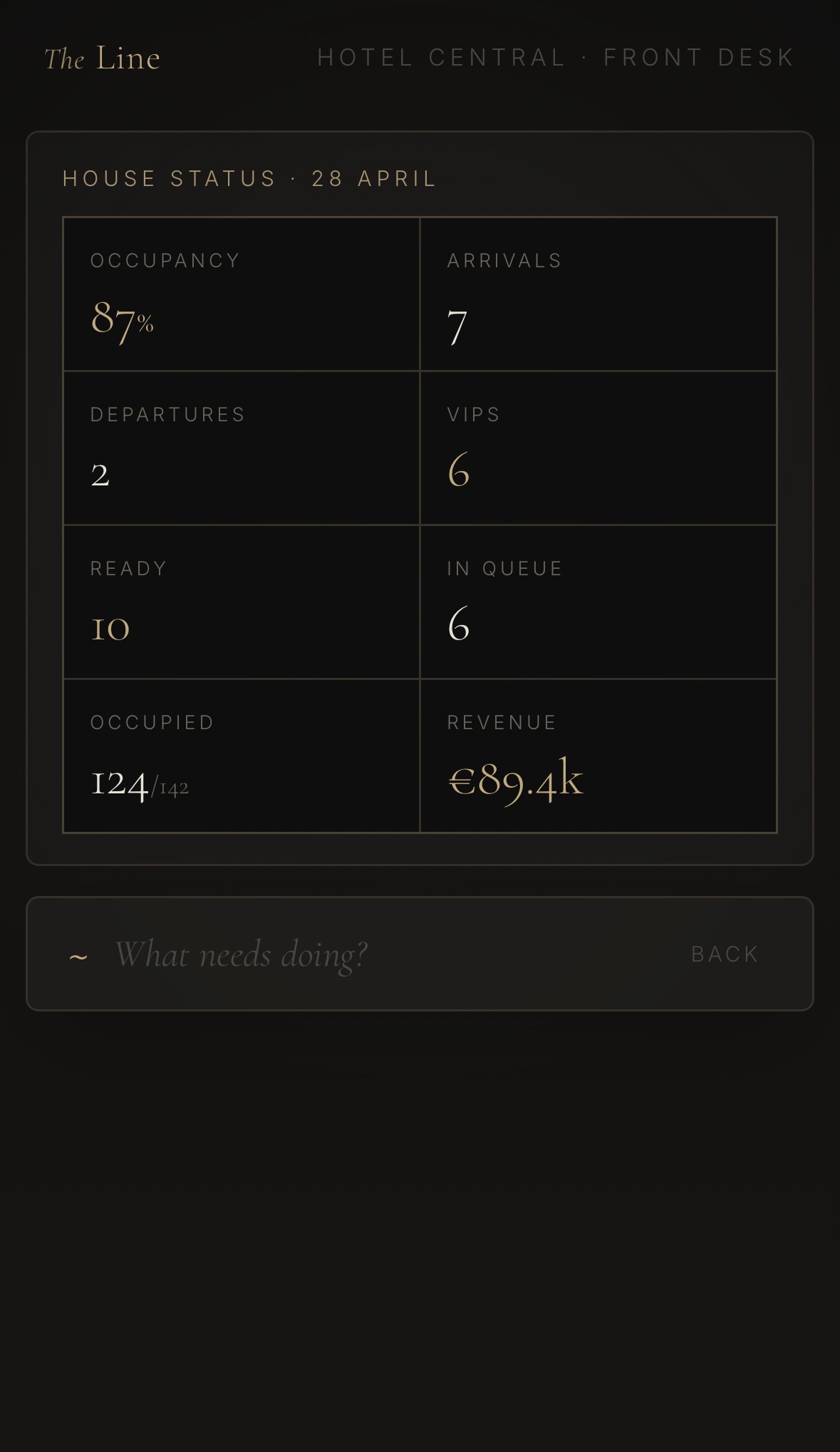 A screenshot of The Line prototype