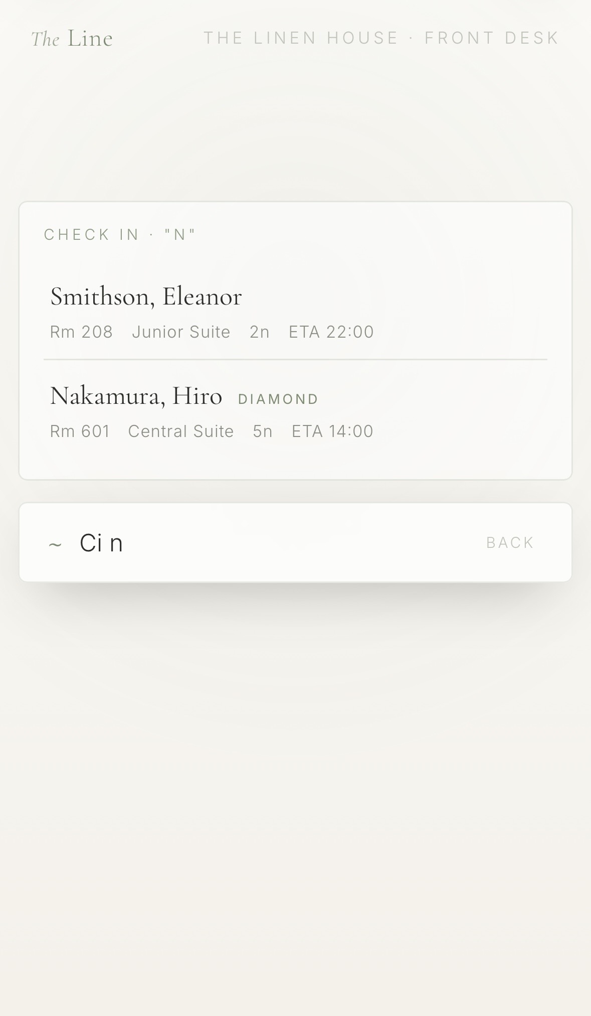 A screenshot of The Line prototype