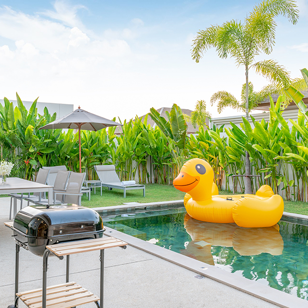 pool with beautiful view