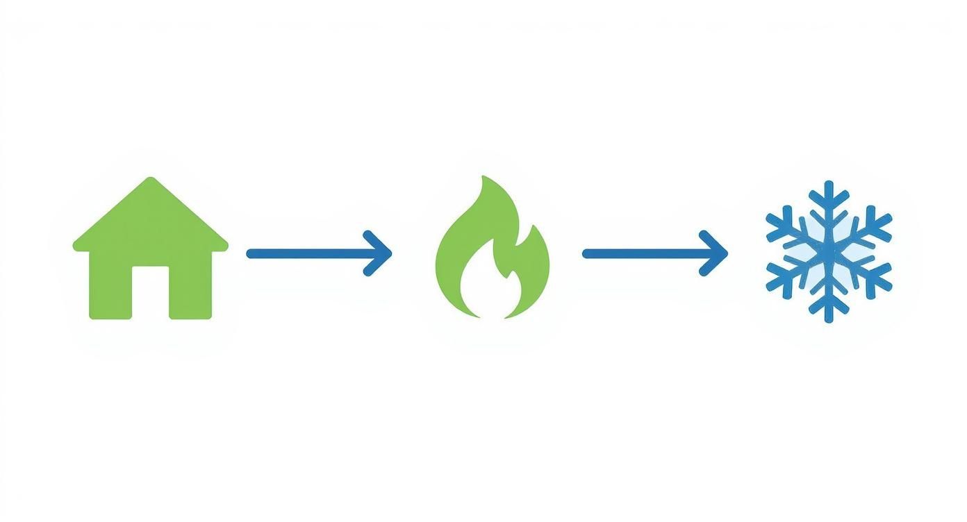 Infographic about heat pump rebates ontario